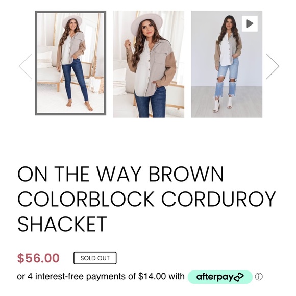 SOLD • Colorblock Corduroy Shacket, Pink Lily - Picture 6 of 9
